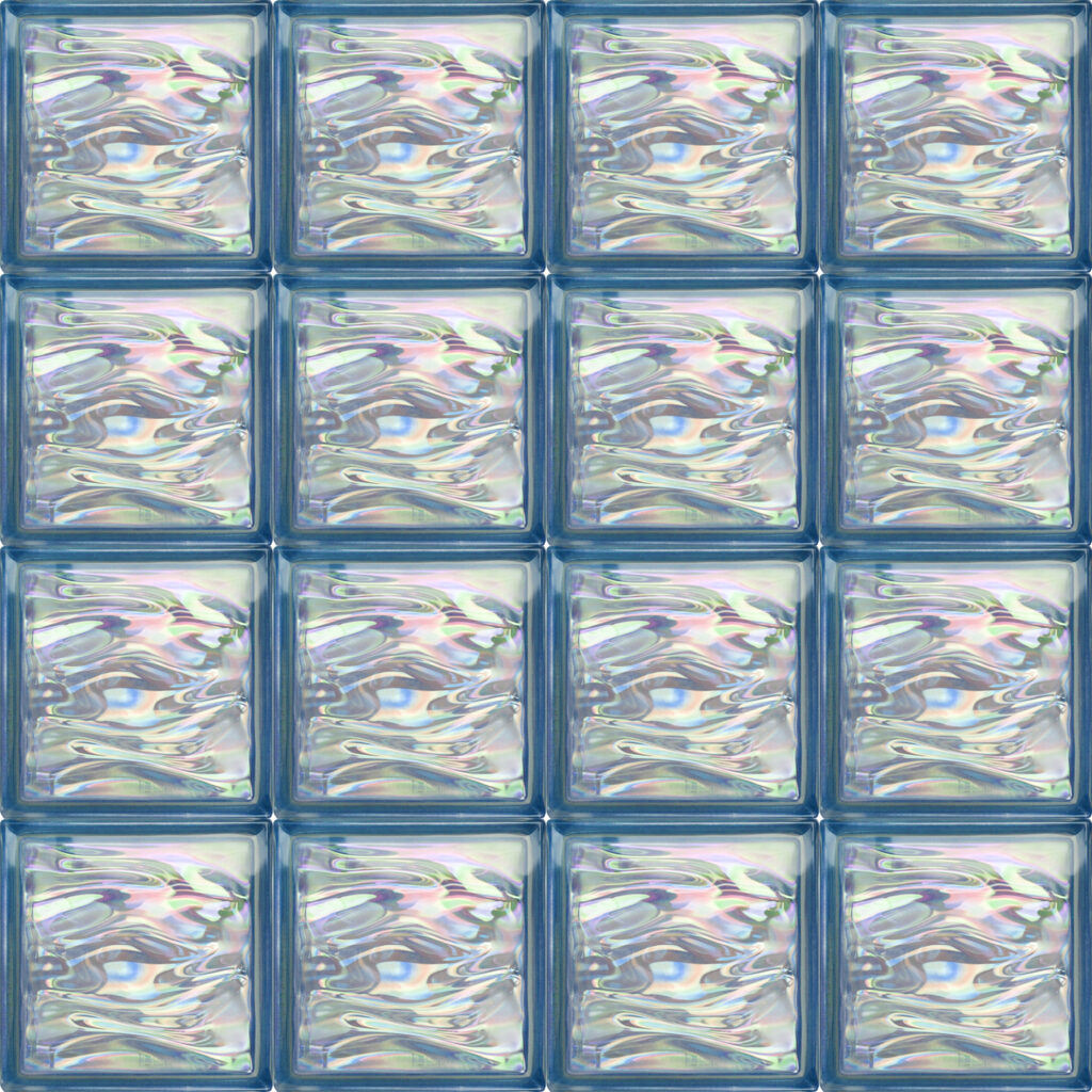 高清玻璃砖炫彩珍珠玻璃砖蓝色贴图